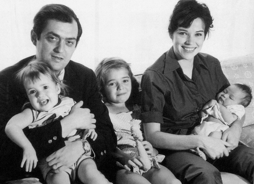 Stanley and Christiane Kubrick with Anya, Katharina and Vivian in 1960