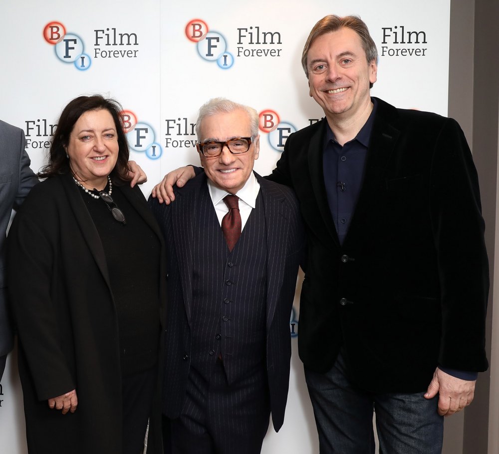 Heather Stewart, Martin Scorsese and Nick James at BFI Southbank in 2017