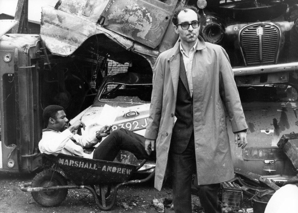 Filming the Black Panthers in a junkyard piled high with rusted cars for the sequences that are interspersed throughout One Plus One (aka Sympathy for the Devil), the 1968 film Godard filmed in London with The Rolling Stones