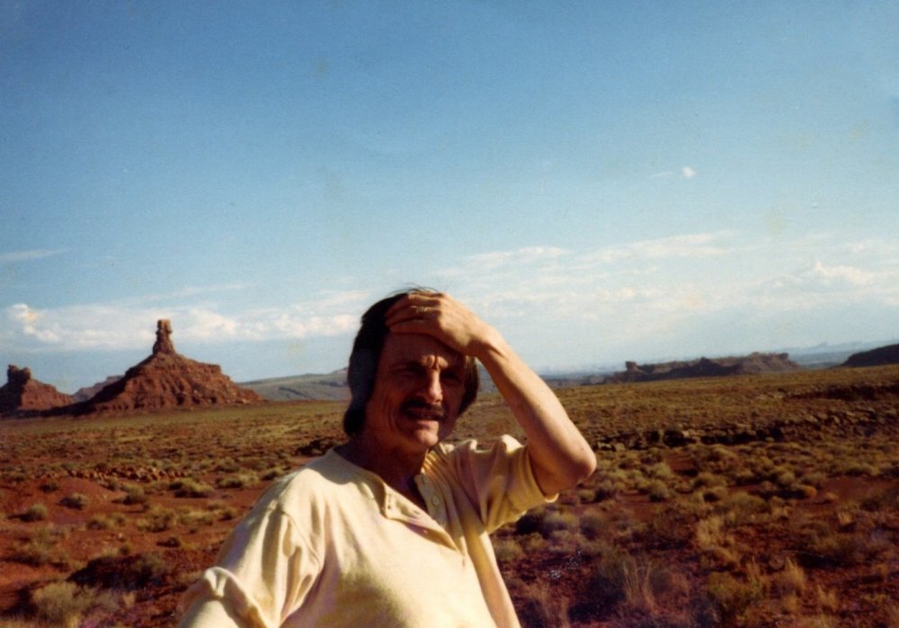 Andrei Tarkovsky in the Valley of the Gods, near Mexican Hat, Utah, 1983
