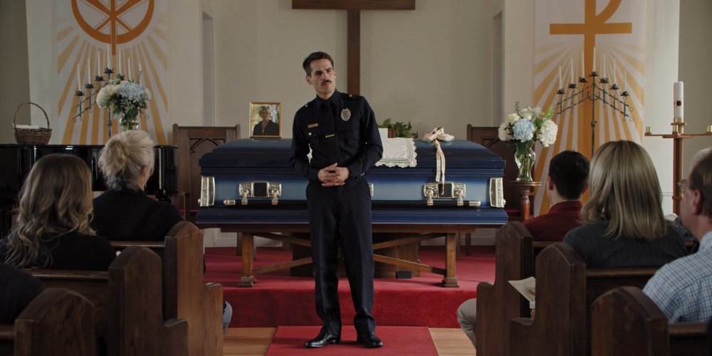 Jim Cummings as officer Jim Arnaud in Thunder Road (2018)