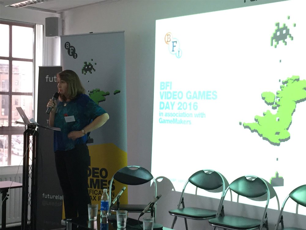 BFI Head of Certification, Anna Mansi opens the Video Games Day in Leeds.