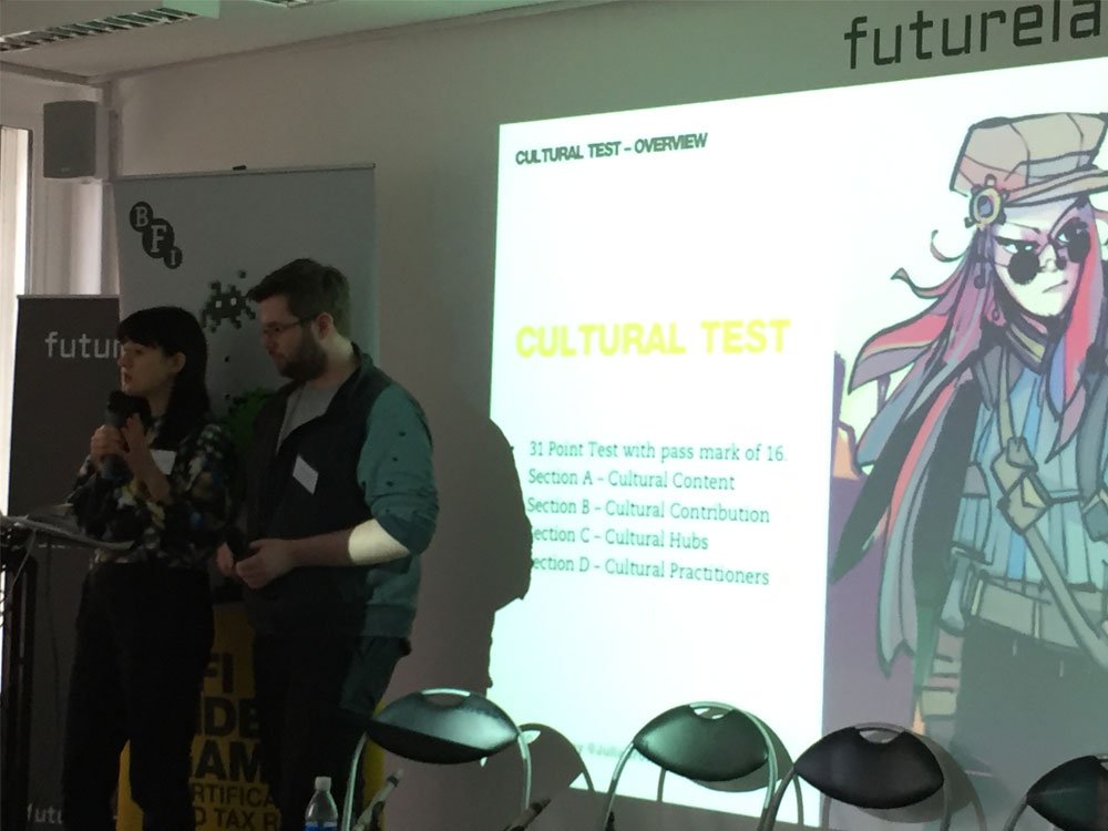 Julia Brown and Colm Seeley from the Certification Team explaining the cultural test.