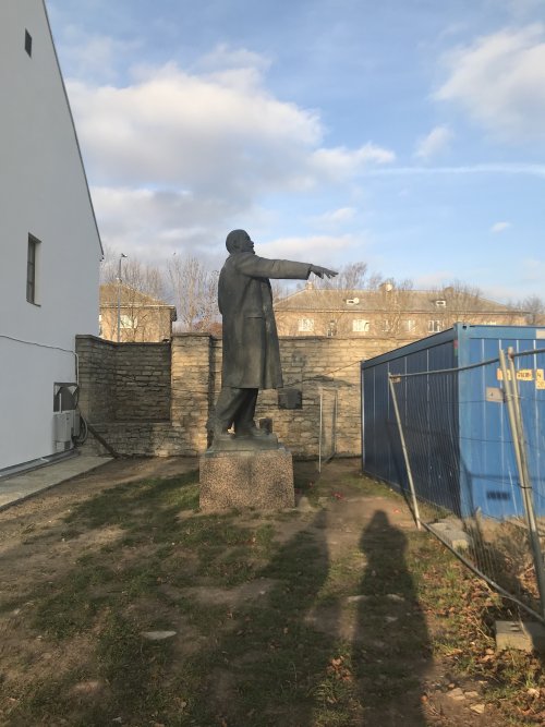 A statue of Lenin in Narva, Estonia